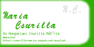 maria csurilla business card